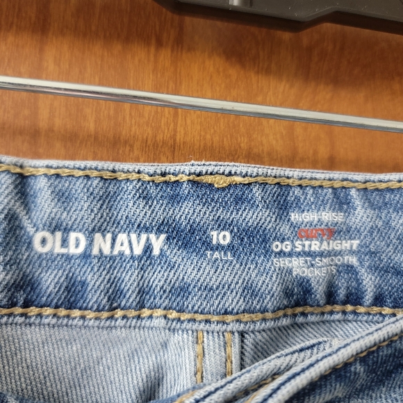 Old Navy Curvy High-Waisted OG Straight Ankle Jeans Size 10 Tall - Picture 4 of 6